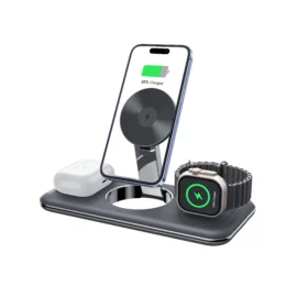 15W foldable three in one wireless charger customize 3in1 magnetic folding wireless charging 3 in 1 wireless charger
