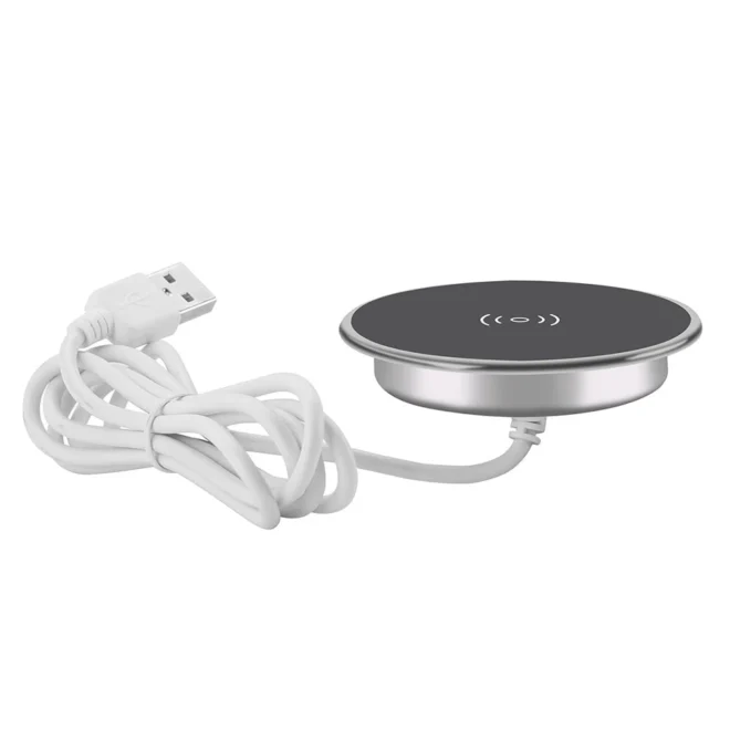 10W Desktop Wireless Charger and Hidden embedded  Furniture Wireless Charger Home Office Bid Farewell to Desktop Mess