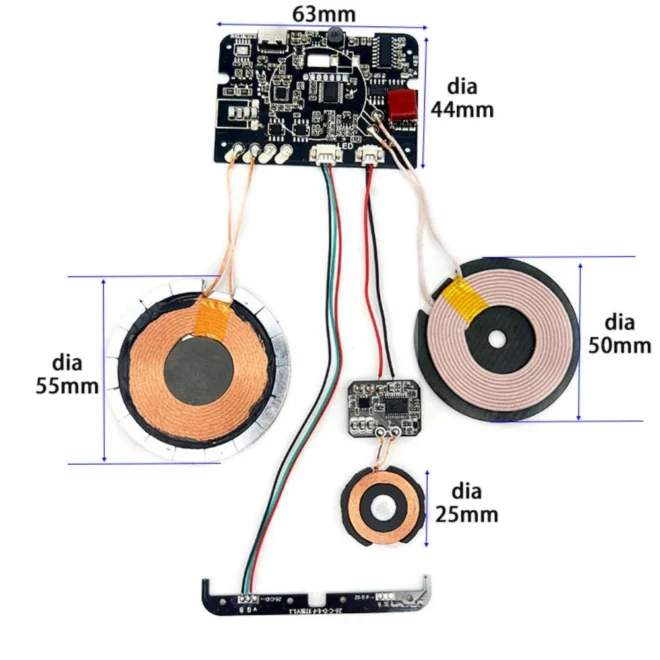 qi fast wireless charging 3in1 pcba module customization three in one wireless charging module supplier China - Image 4