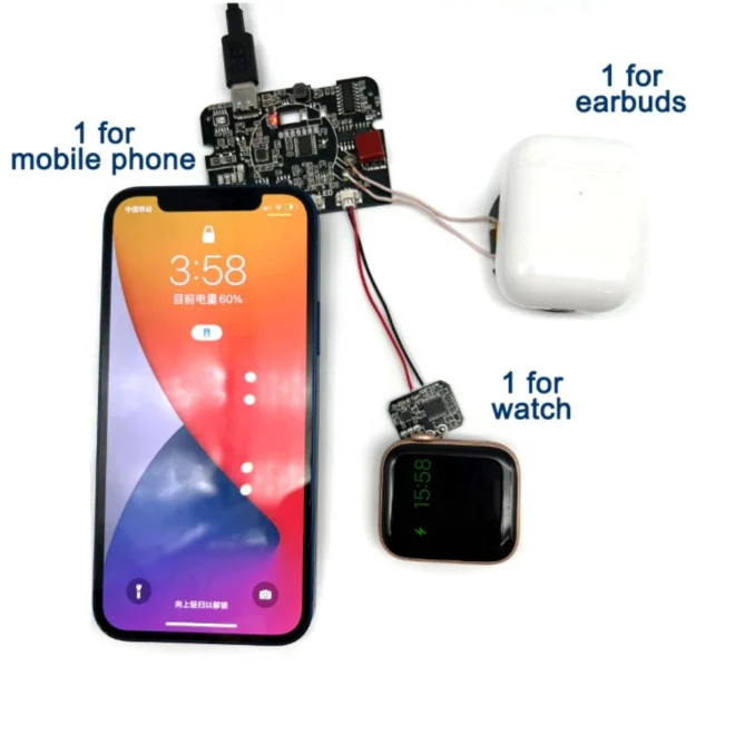 qi fast wireless charging 3in1 pcba module customization three in one wireless charging module supplier China - Image 5
