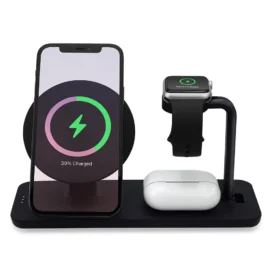 3in1 wireless charger 15w fast qi 2 3in1 fast charging wireless charger for ihones, watches, earbuds