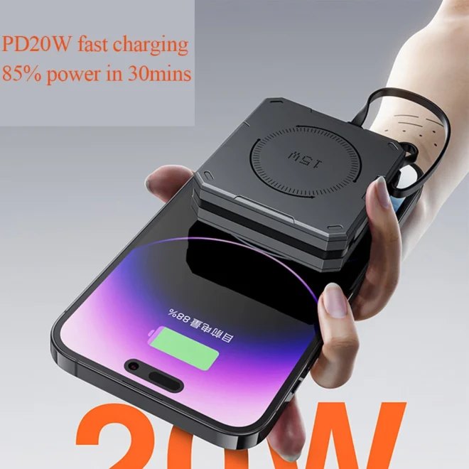 10000mah Qi 15W 20W fast charging wireless charging 10000mah powerbank wireless charger for wireless charging - Image 3