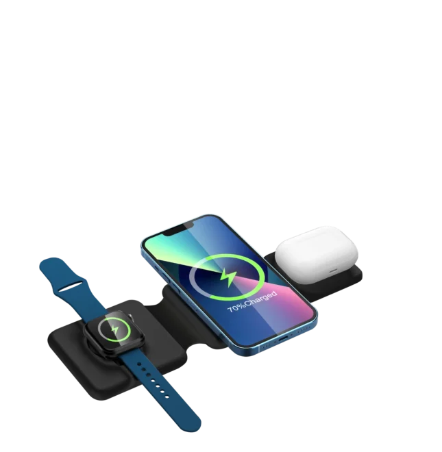 3in1 foldable wireless charger stand wireless charger customization for IPhone watch AirPods - Image 2