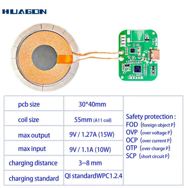 Wireless Pcb Module Customization Wireless Mobile Charger Circuit Board Wireless Charging Pcb Module Wireless Charger Prototype Wireless Charger Pcba - Image 2