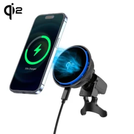 Qi2 15W 20W car wireless charger fan cooling wireless car charger