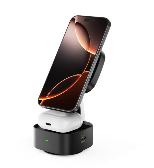 Qi2 Vacuum Adsorption Stable Suction Cup Super Magnet wireless Car Charger for desk for car - Image 2