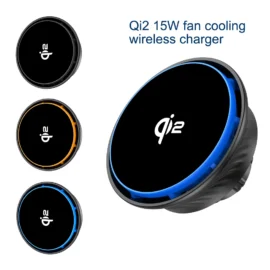 Qi2 fancooling wireless charger Qi2 MPP 15W Qi certified wireless car charger for magsafe