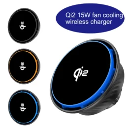 Qi2 ice cooling wireless charger Qi2 MPP 15W Qi certified wireless car charger