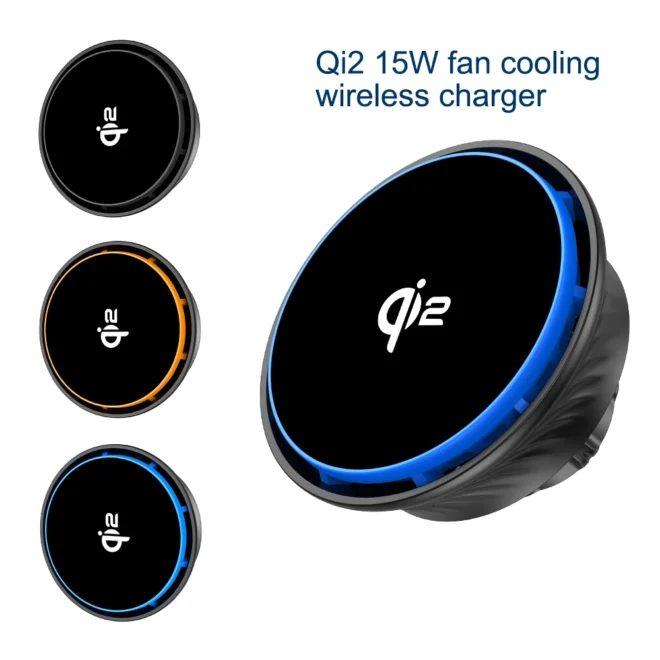 15W Qi2 certified wireless car charger car 15W wireless charger fan cooling wireless charger - Image 3
