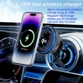 15W Qi2 certified wireless car charger car 15W wireless charger fan cooling wireless charger