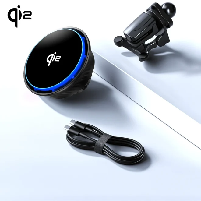 15W Qi2 certified wireless car charger car 15W wireless charger fan cooling wireless charger - Image 5