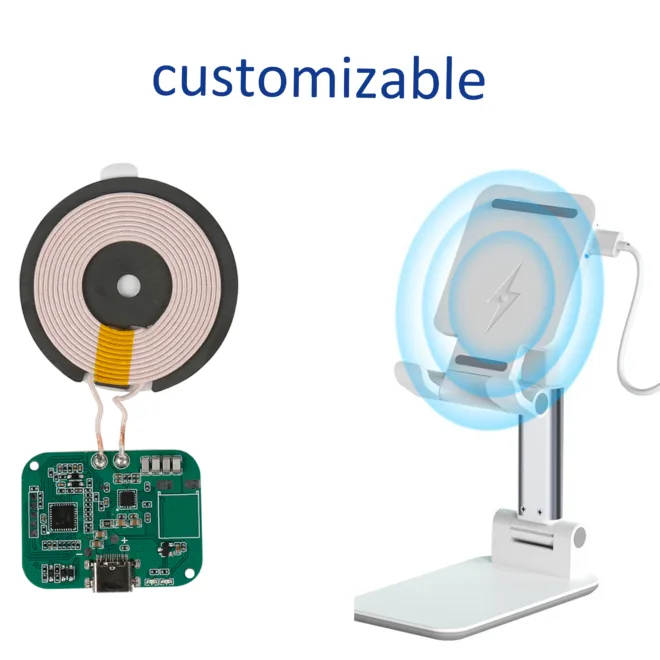 Qi Charger Type C Android Wireless Charging module All Phones transmitter Receiver Pcba Coil + Pcb wireless chariging customization - Image 4